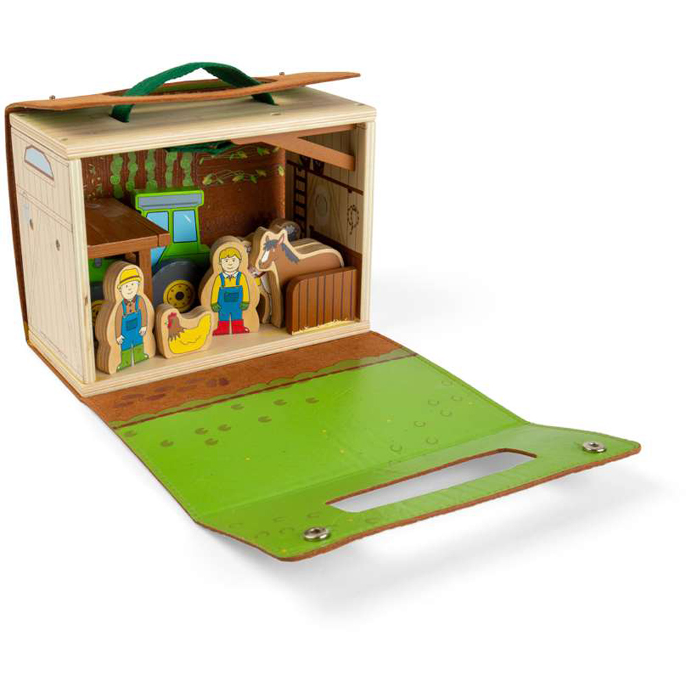 Bigjigs Toys Kids Farm On The Go Portable Playset 8 Piece Image 6