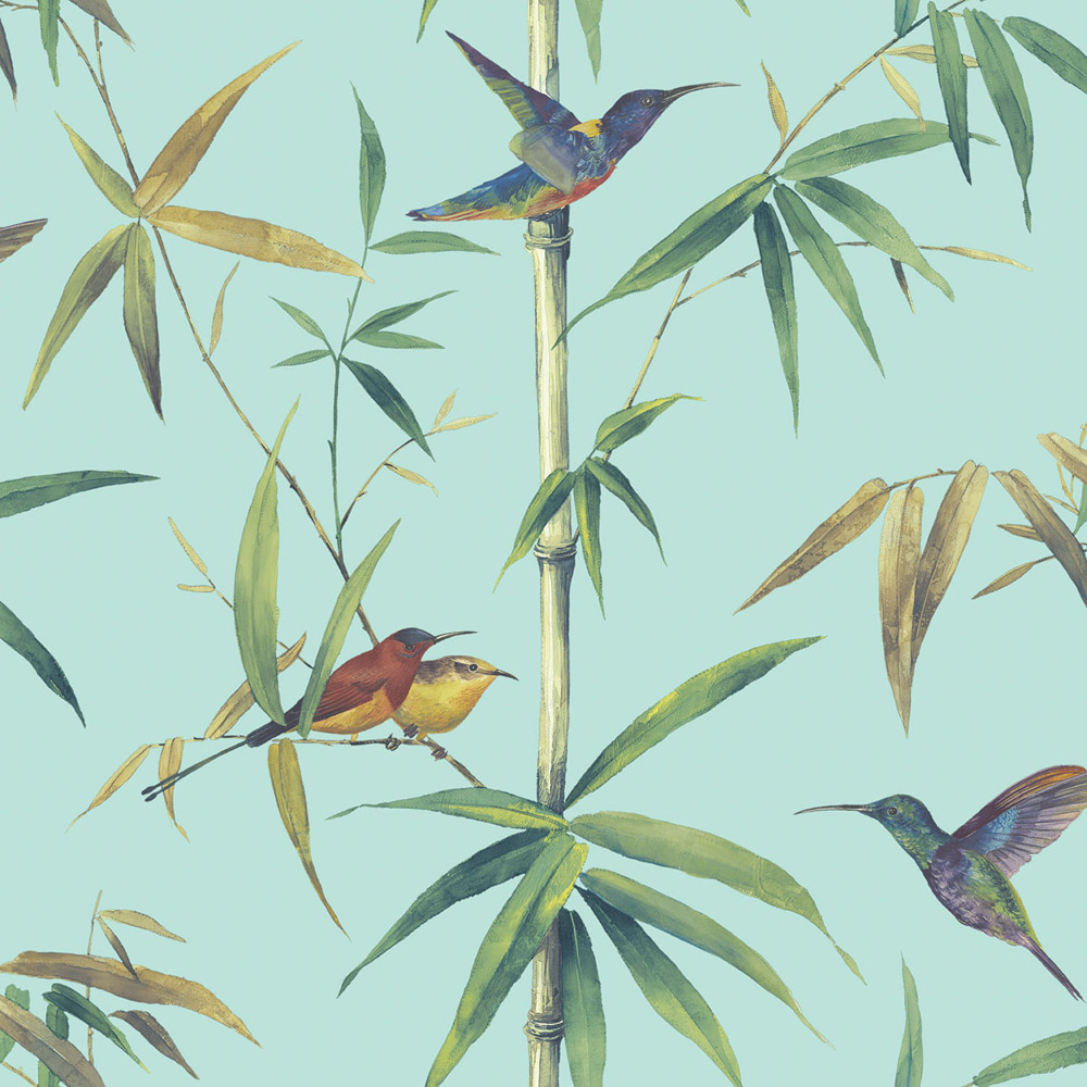 Galerie Global Fusion Hummingbird Blue Wallpaper Image 1