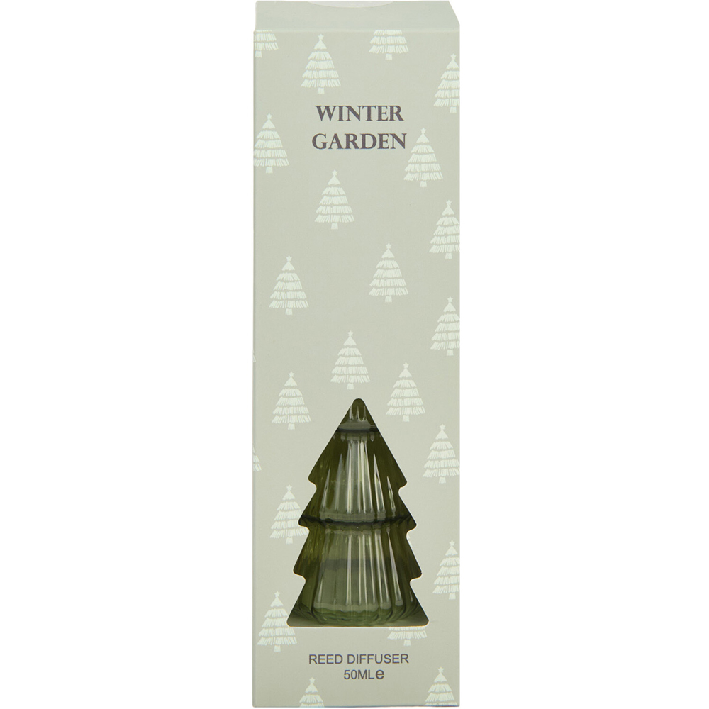 Spruce and Cedar Glass Tree Reed Diffuser Green Image 2