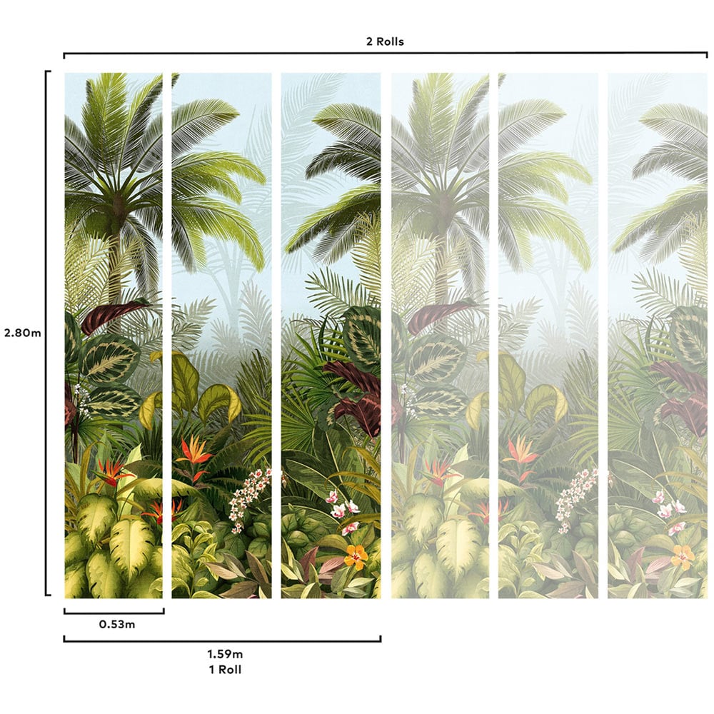 Grandeco Raffia 3 Lane Wall Mural Image 4