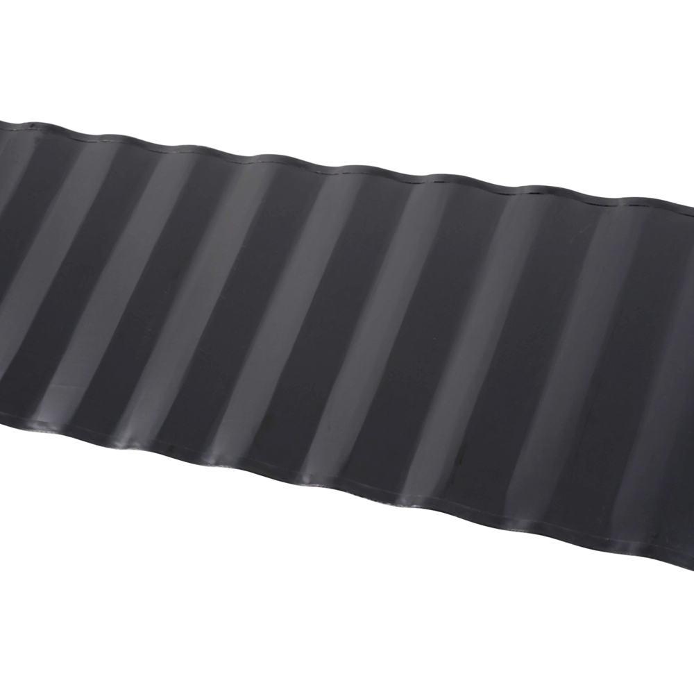Living and Home 6m x 12.5cm Black Metal Corrugated Flexible Garden Edging Image 5