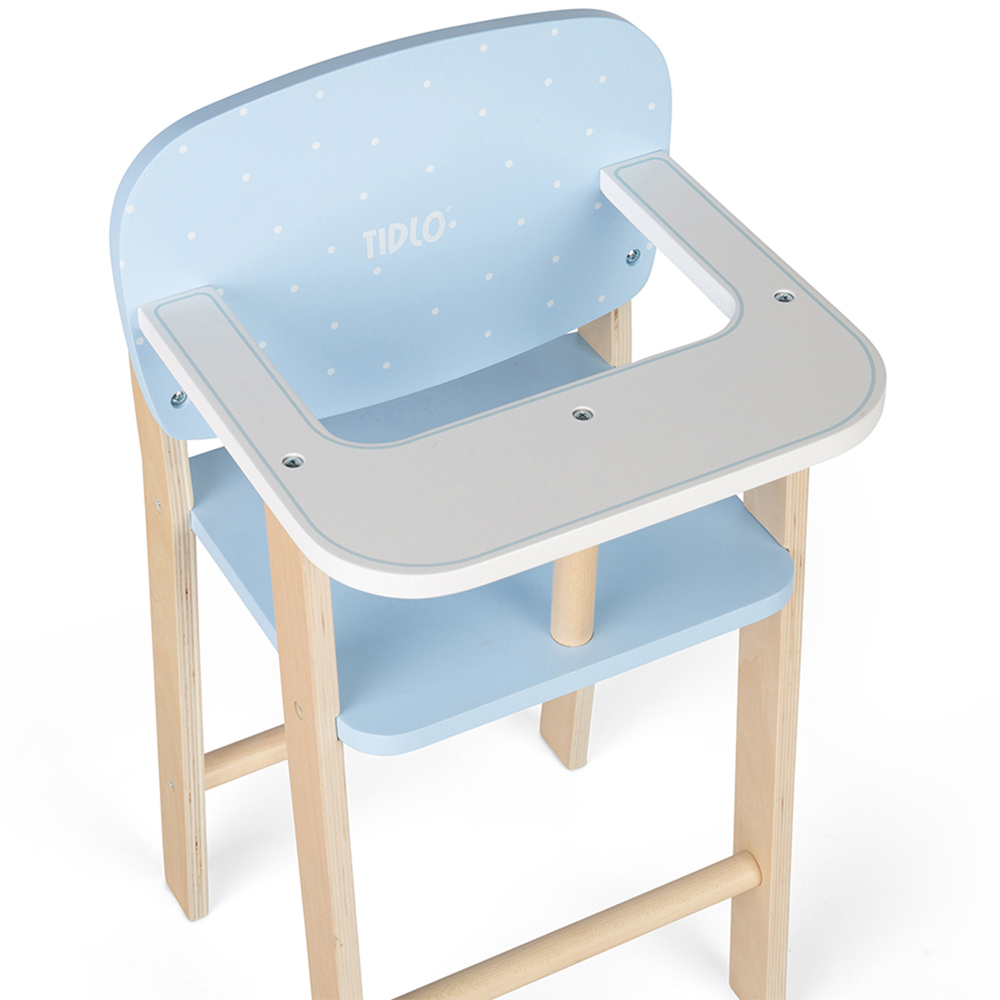 Bigjig Toys Tidlo Dolls High Chair Blue Image 6