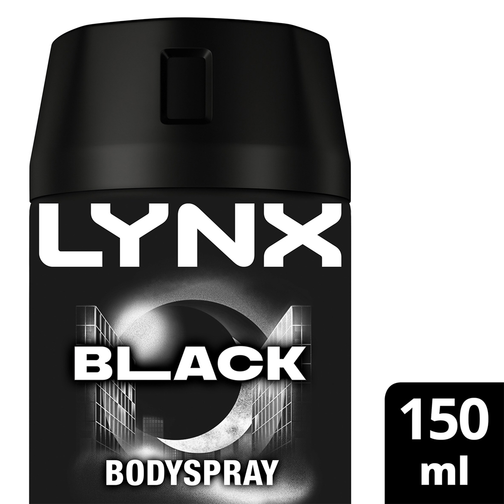 Lynx Black Frozen Pear and Cedarwood 48H Protection Deodorant Body Spray 150ml 24 Pack Image 6