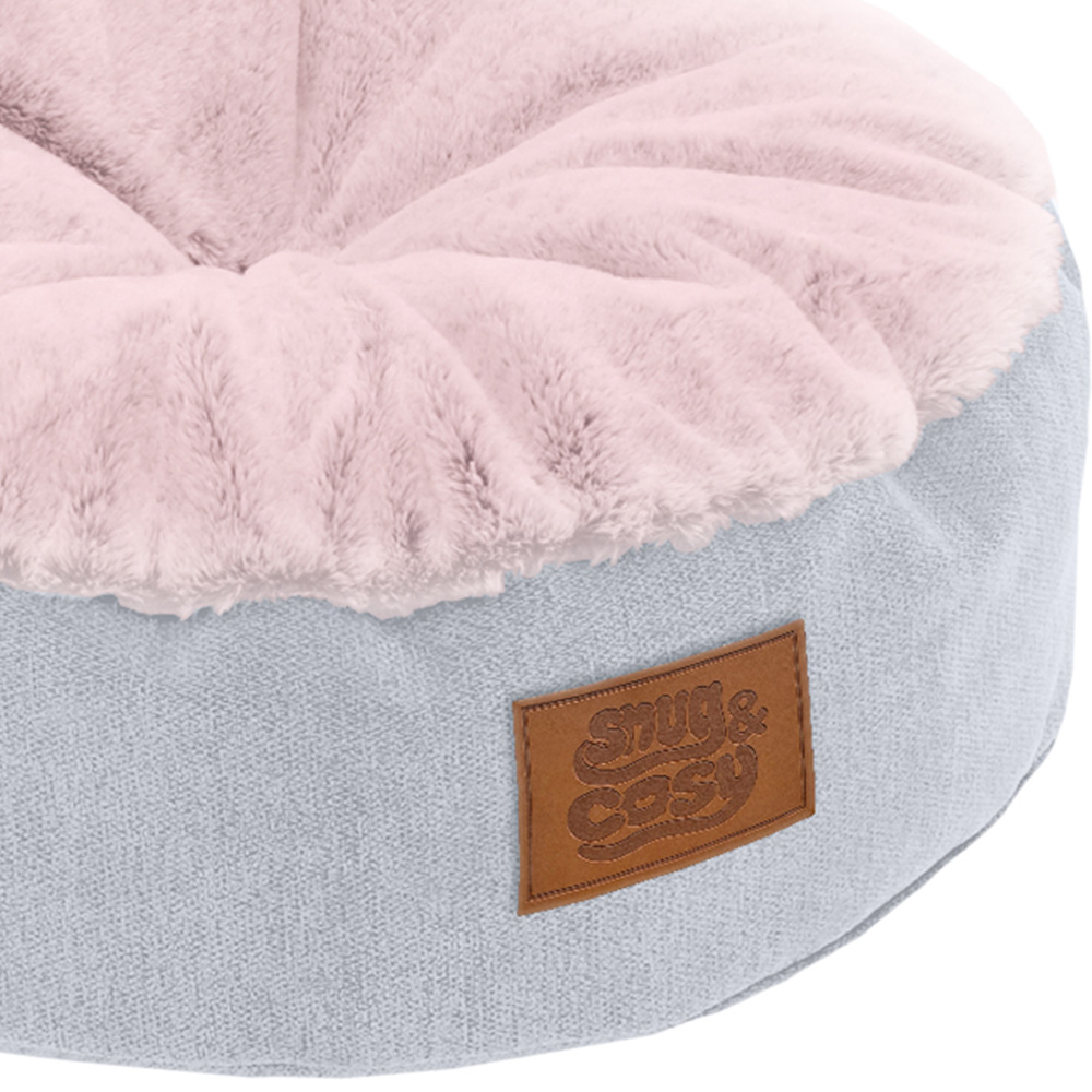 Snug & Cosy Lazy Medium Pink Dog Sofa Bed Image 3