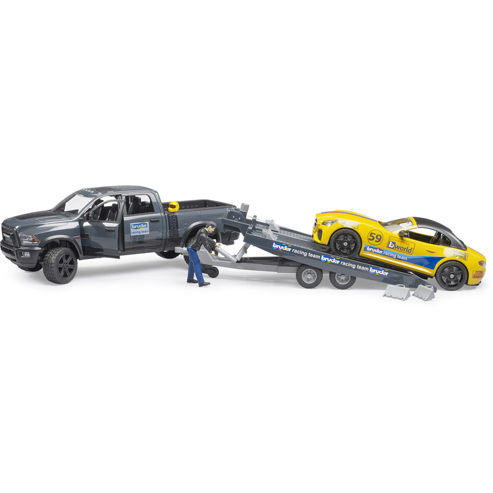 Bruder Kids RAM 2500 Power Wagon and Roadster Racing Team Playset Model Image 4
