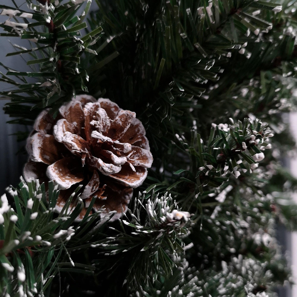 Premier Rocky Mountain Snow Tipped Christmas Wreath 50cm Image 9