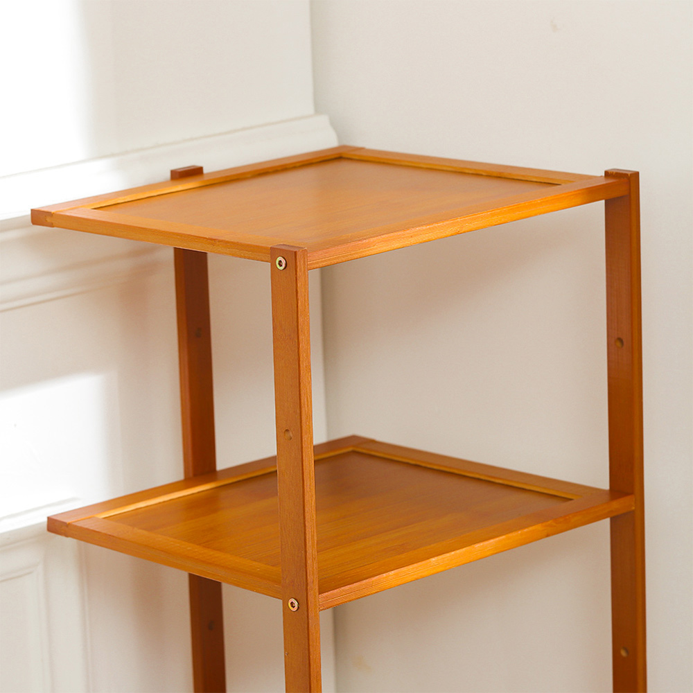 Living and Home 7 Tiers Entryway and Hallway Burlywood Bamboo Shoe Rack Image 7