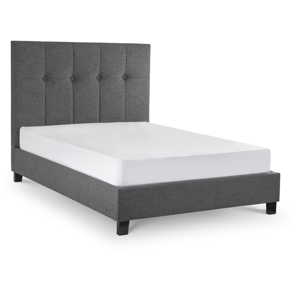 Julian Bowen Sorrento King Size Slate Linen Bed Frame Image 3