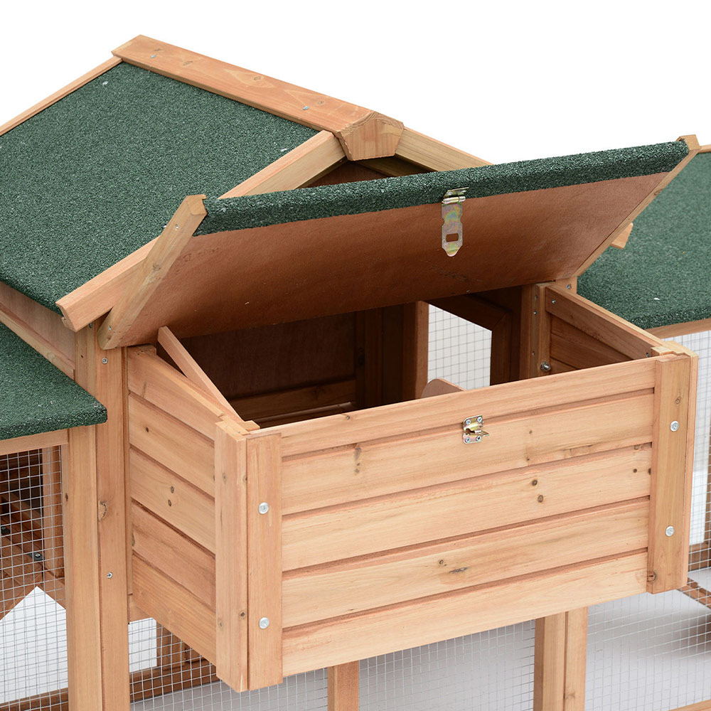PawHut Double Sided Chicken Coop Large Image 2