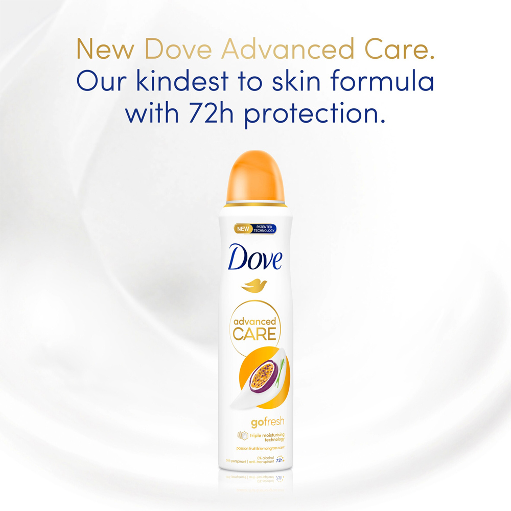 Dove Advanced Care Go Fresh Passion Fruit and Lemongrass Anti-Perspirant Deodorant Spray 200ml Image 6