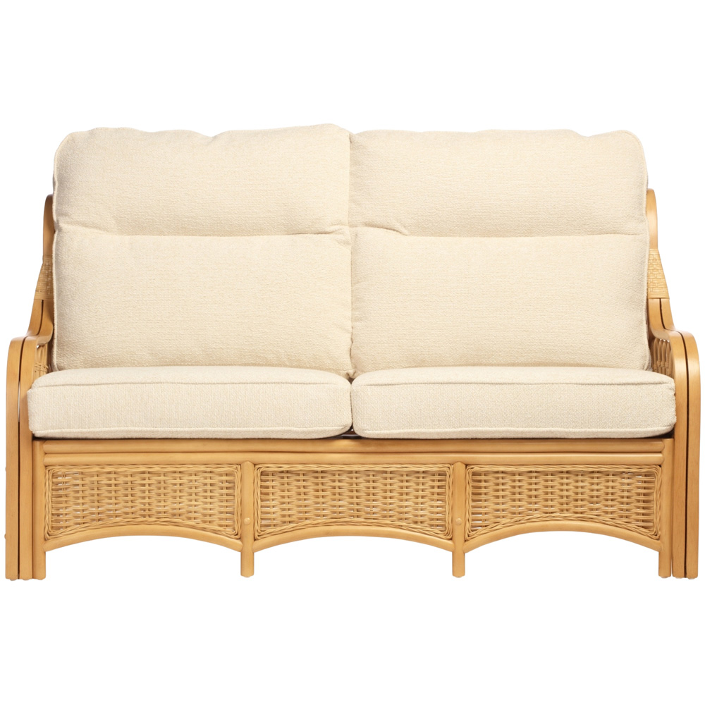 Desser Furniture Vale 3 Seater Light Oak Natural Rattan Cloud Sofa Image 3