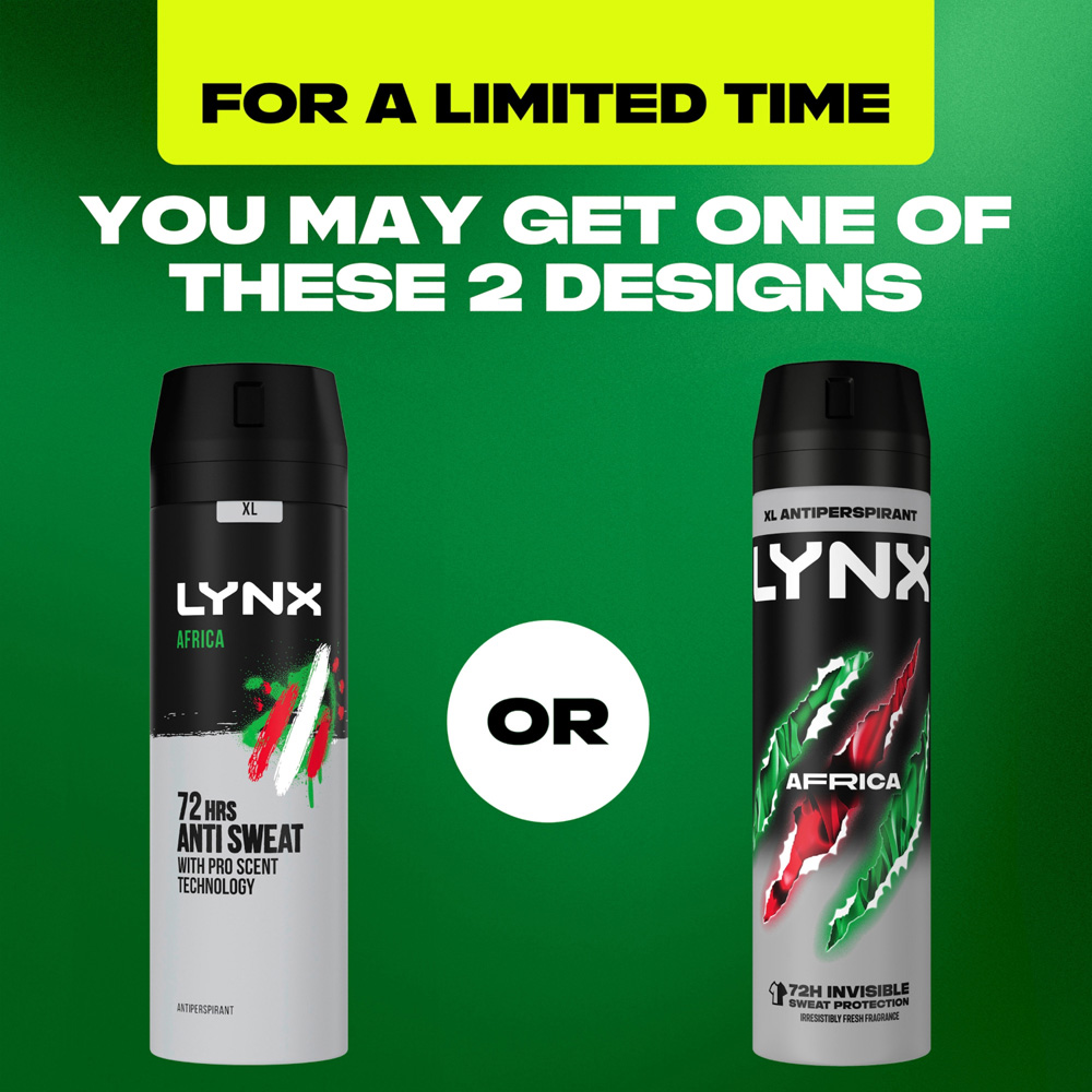 Lynx Africa The G.O.A.T. of Fragrance 72H Protection Anti-Perspirant Deodorant Spray 200ml 18 Pack Image 7