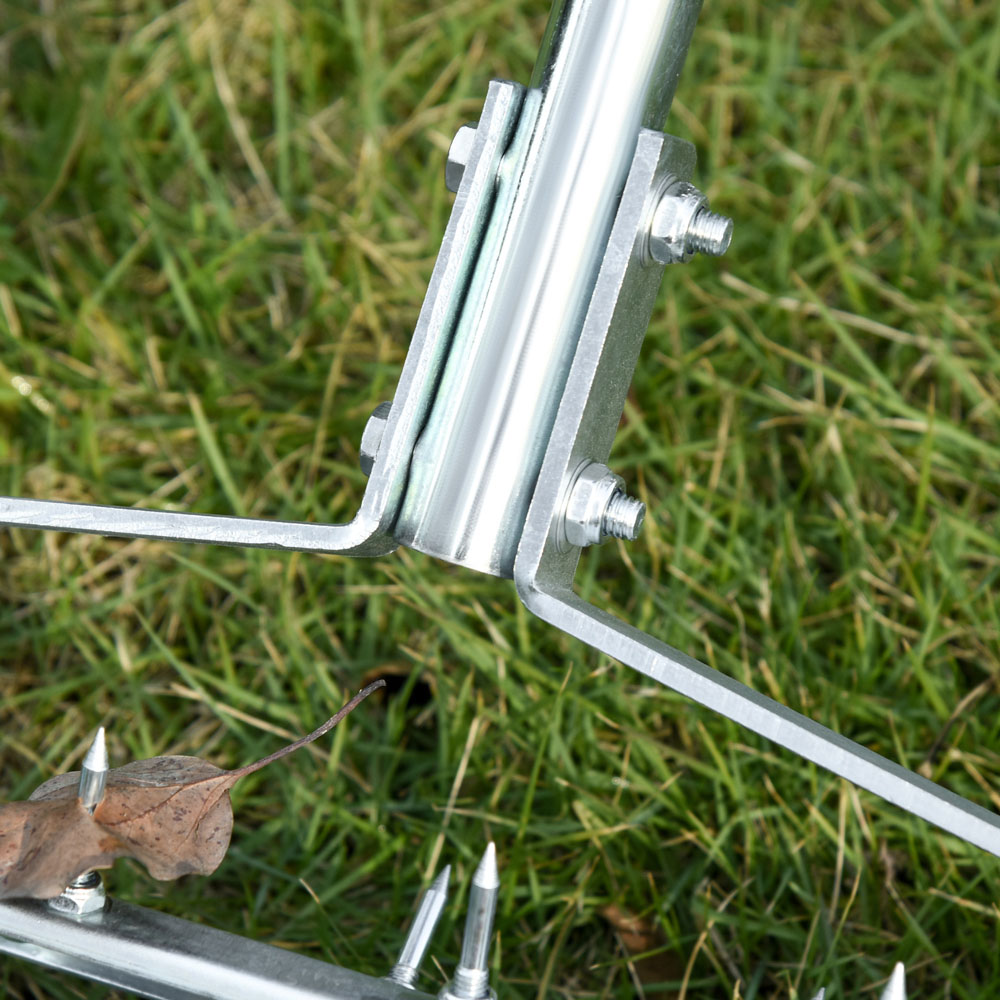 Outsunny Rolling Lawn Aerator with Adjustable Handle Image 5