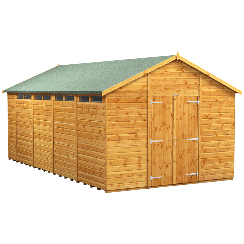 Power Sheds 18 x 10ft Double Door Apex Security Shed Image 1