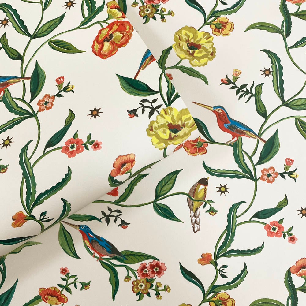 Cath Kidston Summer Birds Cream Wallpaper Image 2
