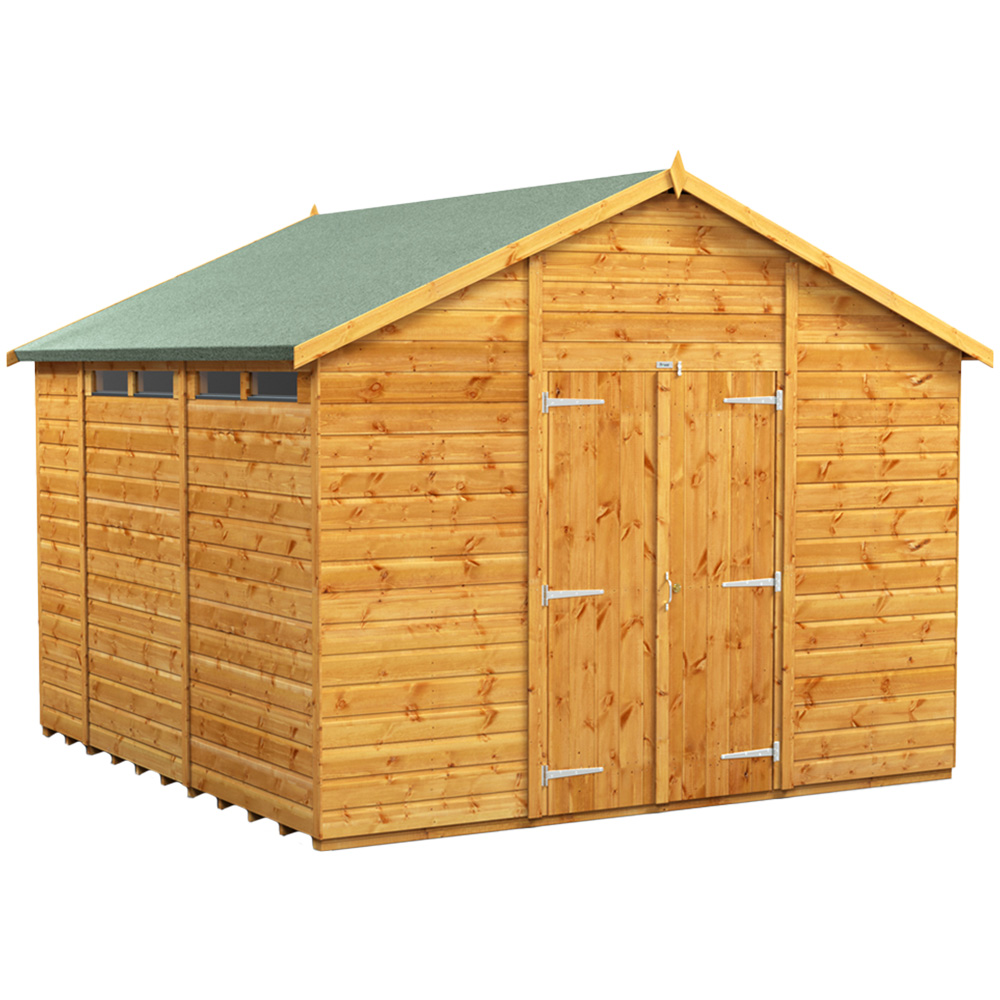 Power Sheds 10 x 10ft Double Door Apex Security Shed Image 1