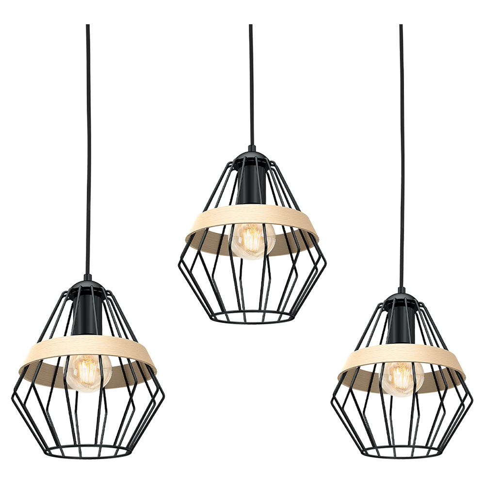 Milagro Cliff Black Pendant Lamp 230V Image 2