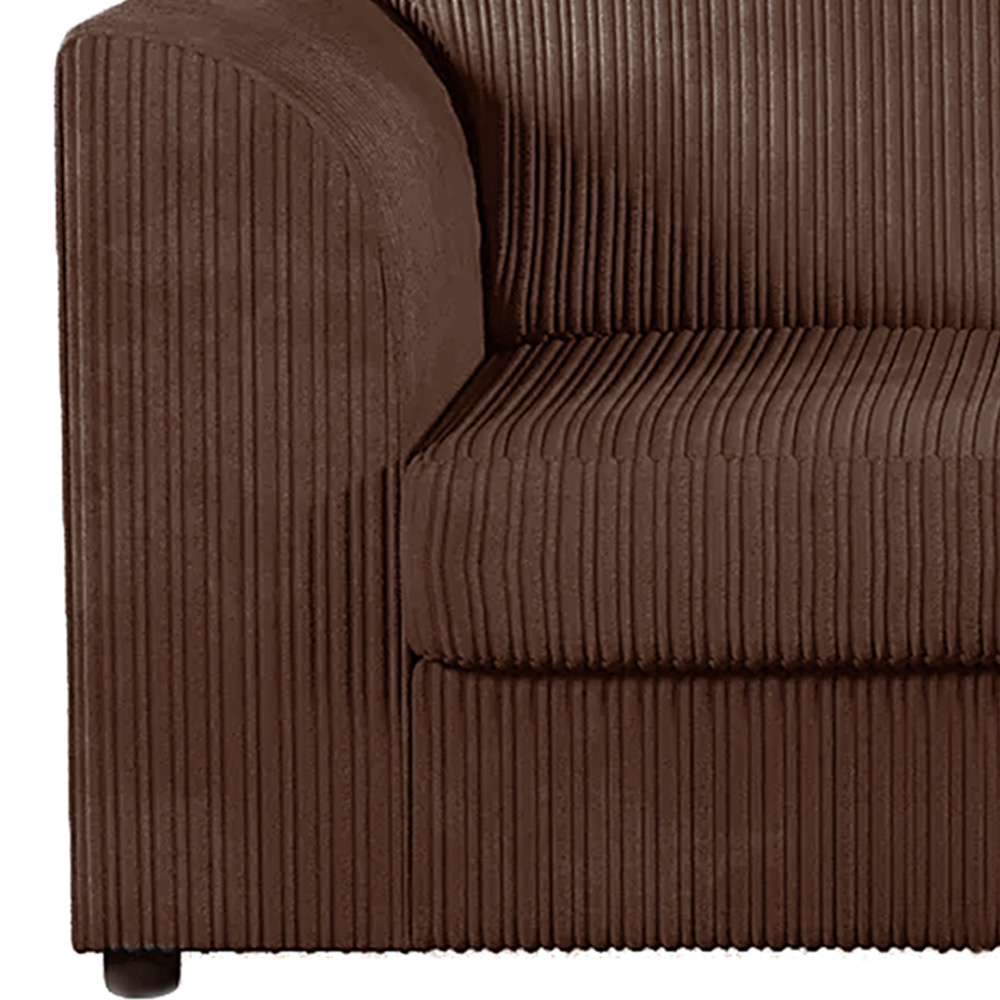 Luxor Single Seater Chocolate Jumbo Cord Armchair Image 3