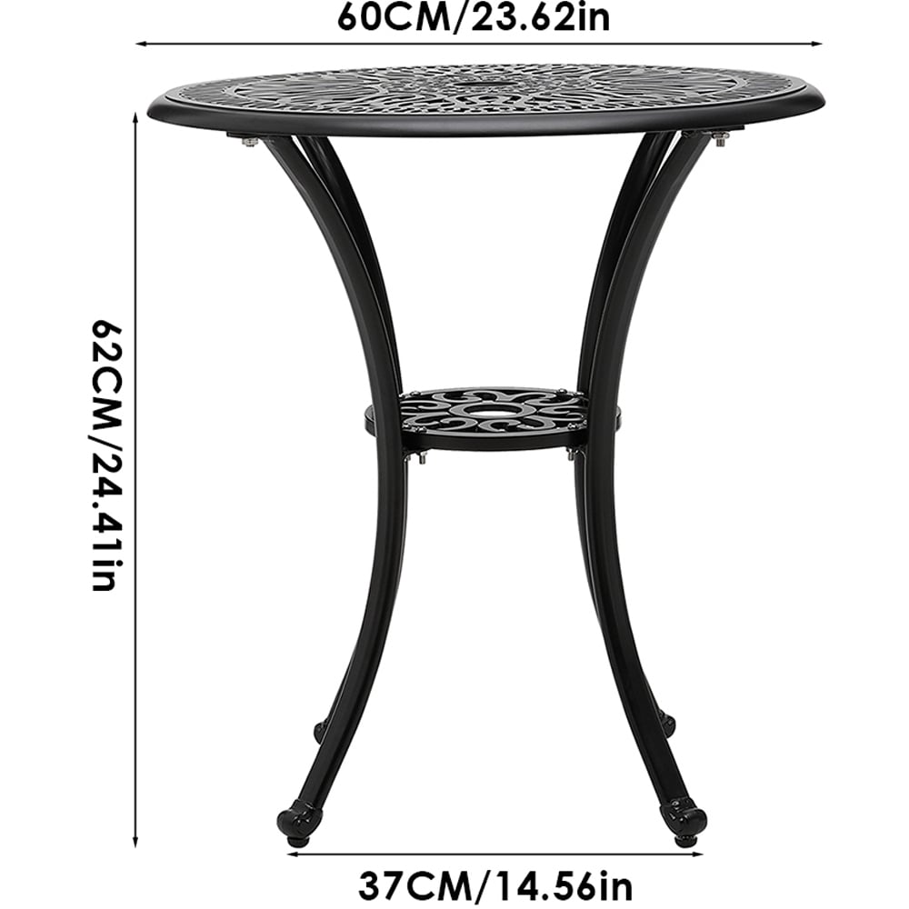 Living and Home 2 Seater Cast Aluminium Bistro Set Image 8