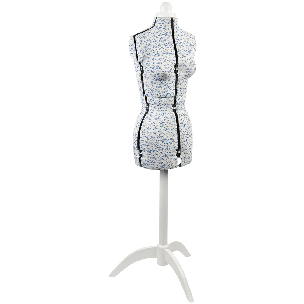 Sewing Online 5915A Ditsy Blue Adjustable 8-Part Dressmakers Dummy with Hem Marker Small Image 1