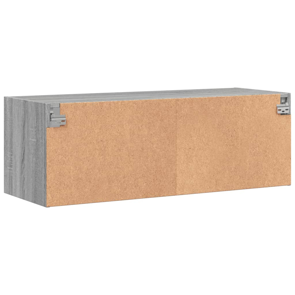 vidaXL 3 Door Grey Sonoma Glass Wall Cabinet Image 8