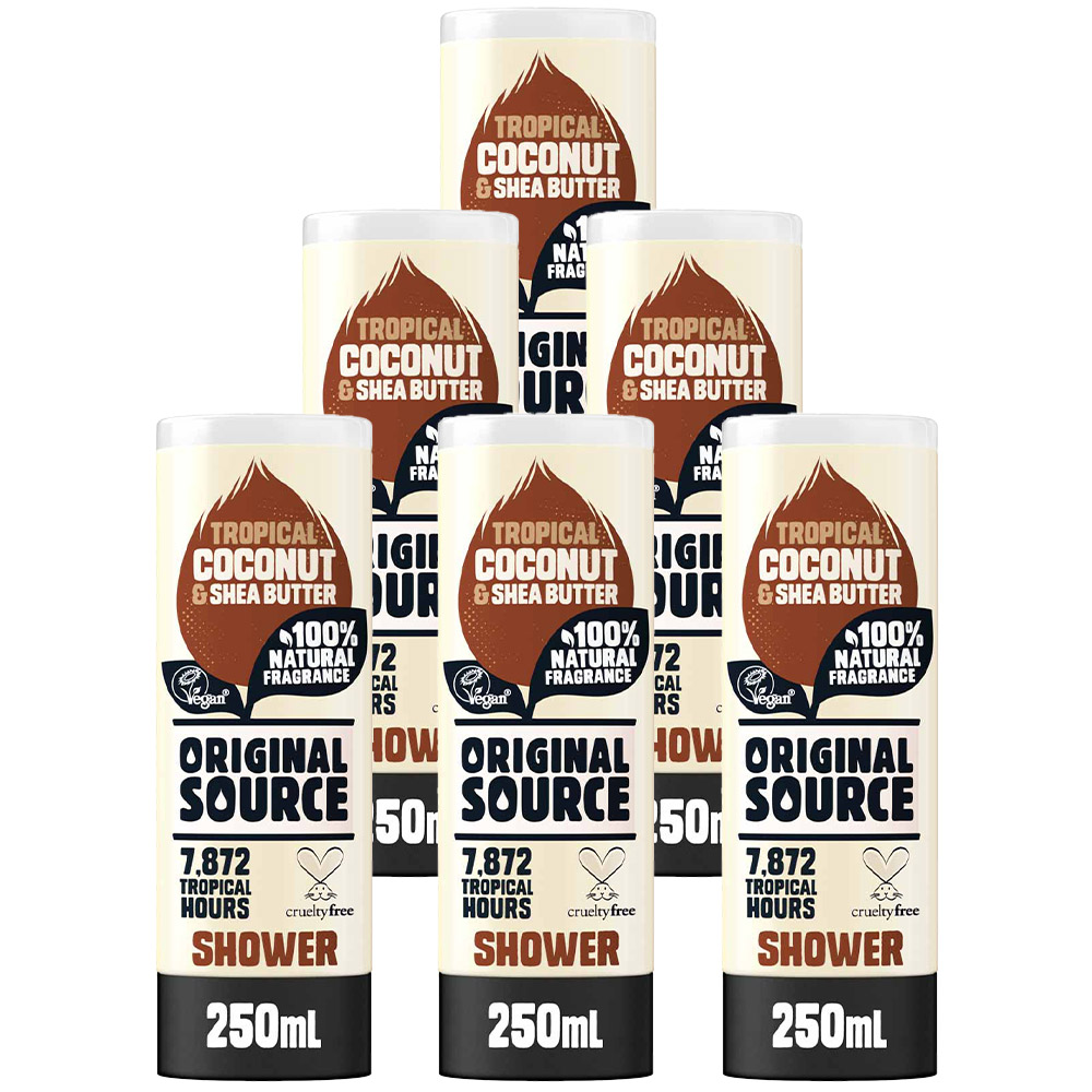 Original Source Tropical Coconut and Shea Butter Shower Gel Case of 6 x 250ml Image 1