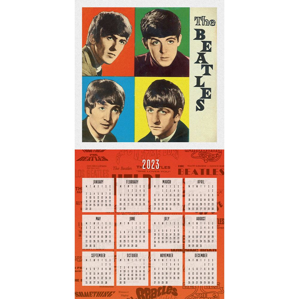Official Beatles 2023 Square Music Calendar Image 2