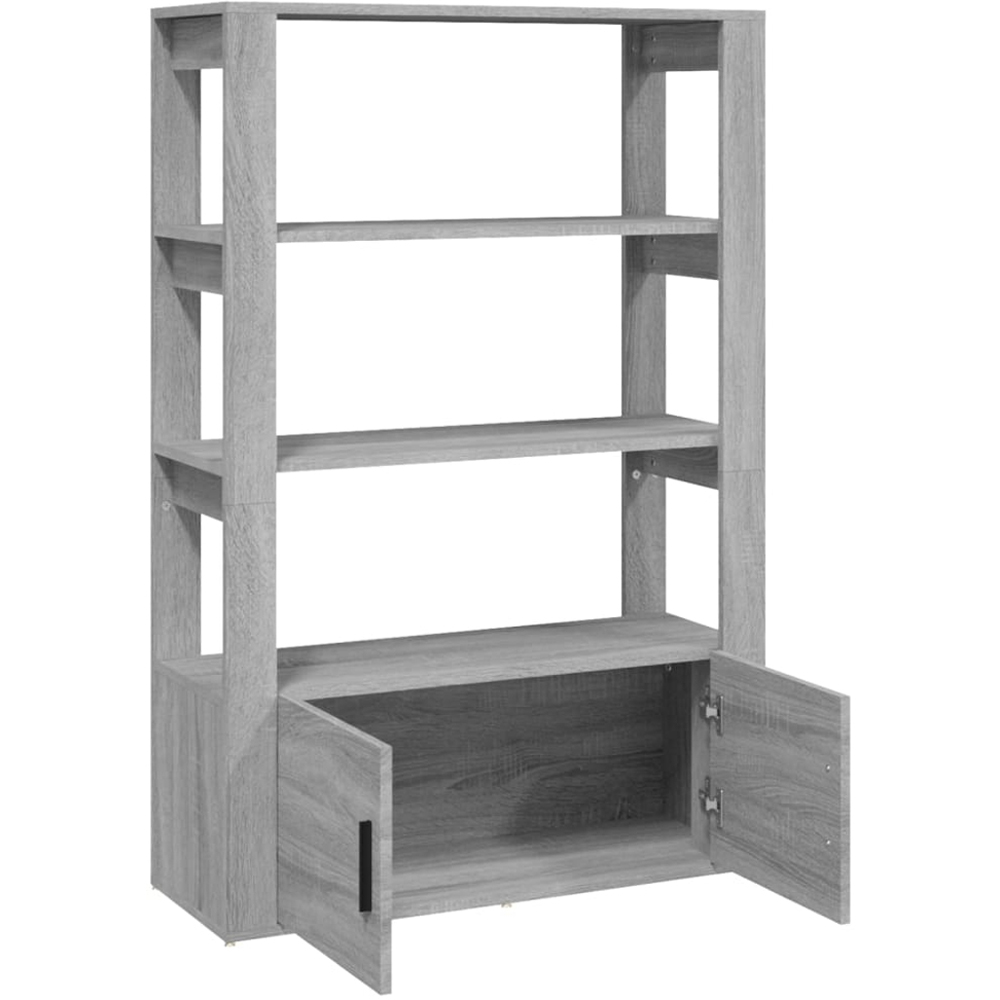 vidaXL 2 Door 3 Shelf Grey Sonoma Wooden Sideboard Image 6