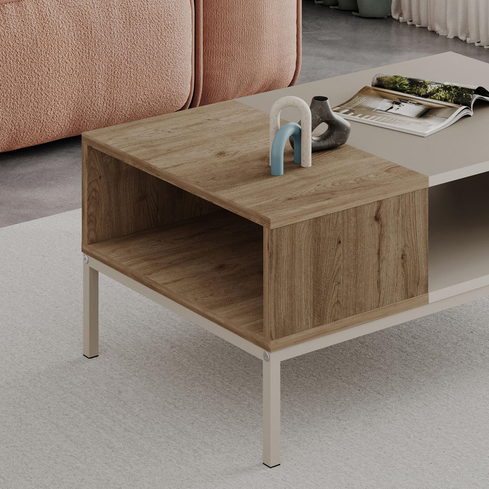 Decortie Cailin Single Shelf Sandstone Coffee Table Image 3