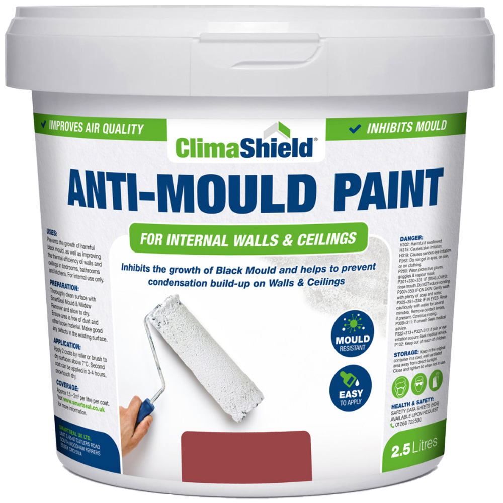 SmartSeal Red Anti Mould Paint 2.5L Image 2