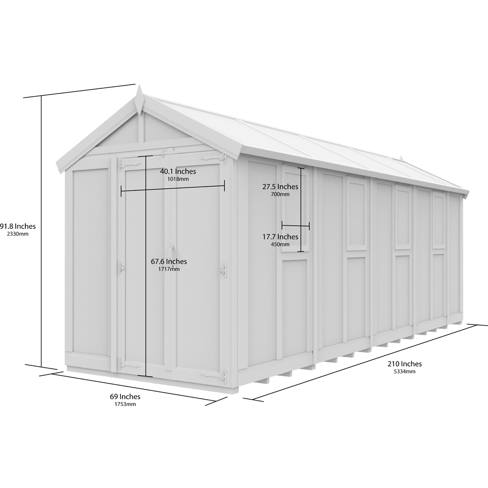 DIY Sheds Pressure Treated Tongue and Groove Timber and Glass 6 x 18ft Greenhouse Image 6