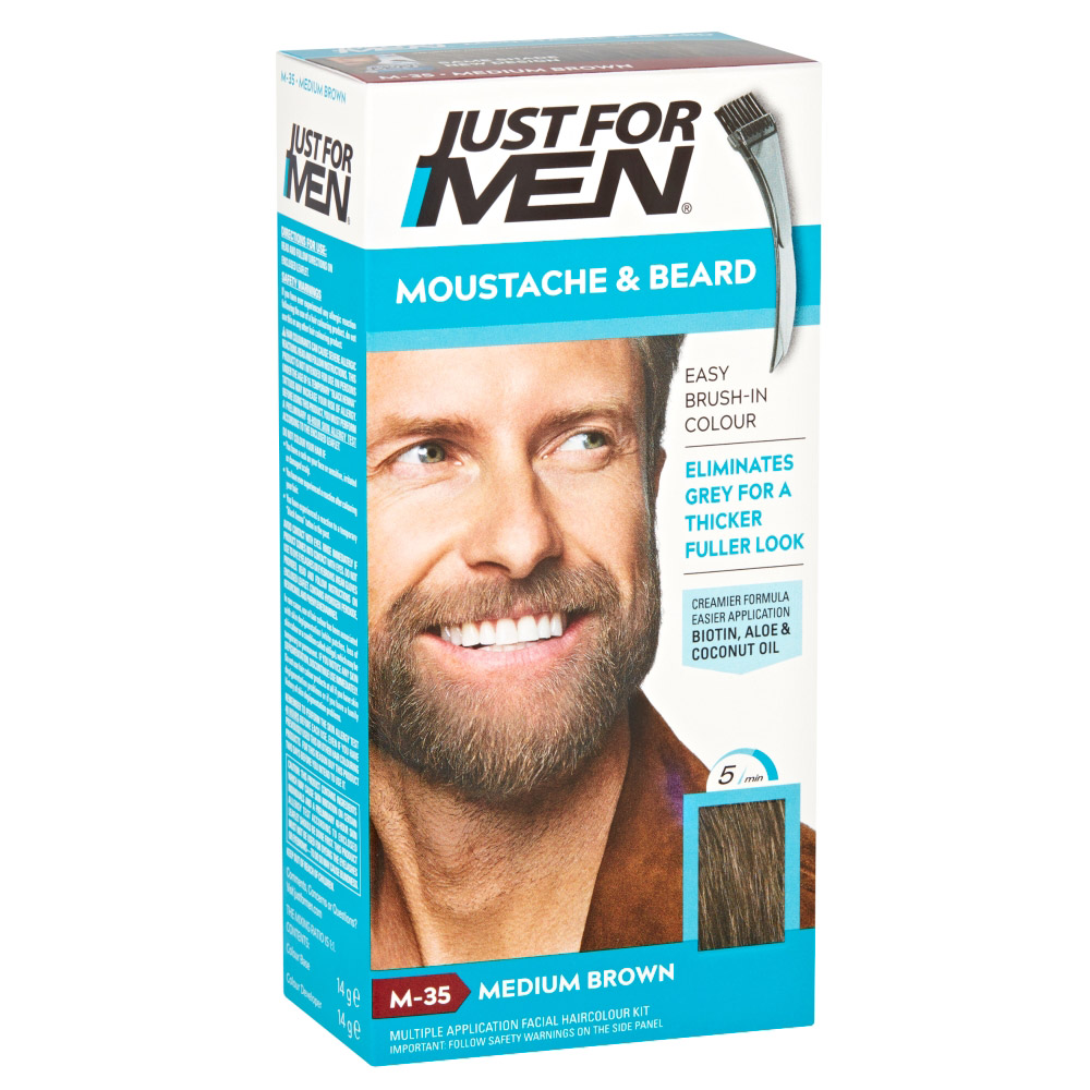 Just For Men Medium Brown Moustache and Beard Brush-In Colour Gel Image 8