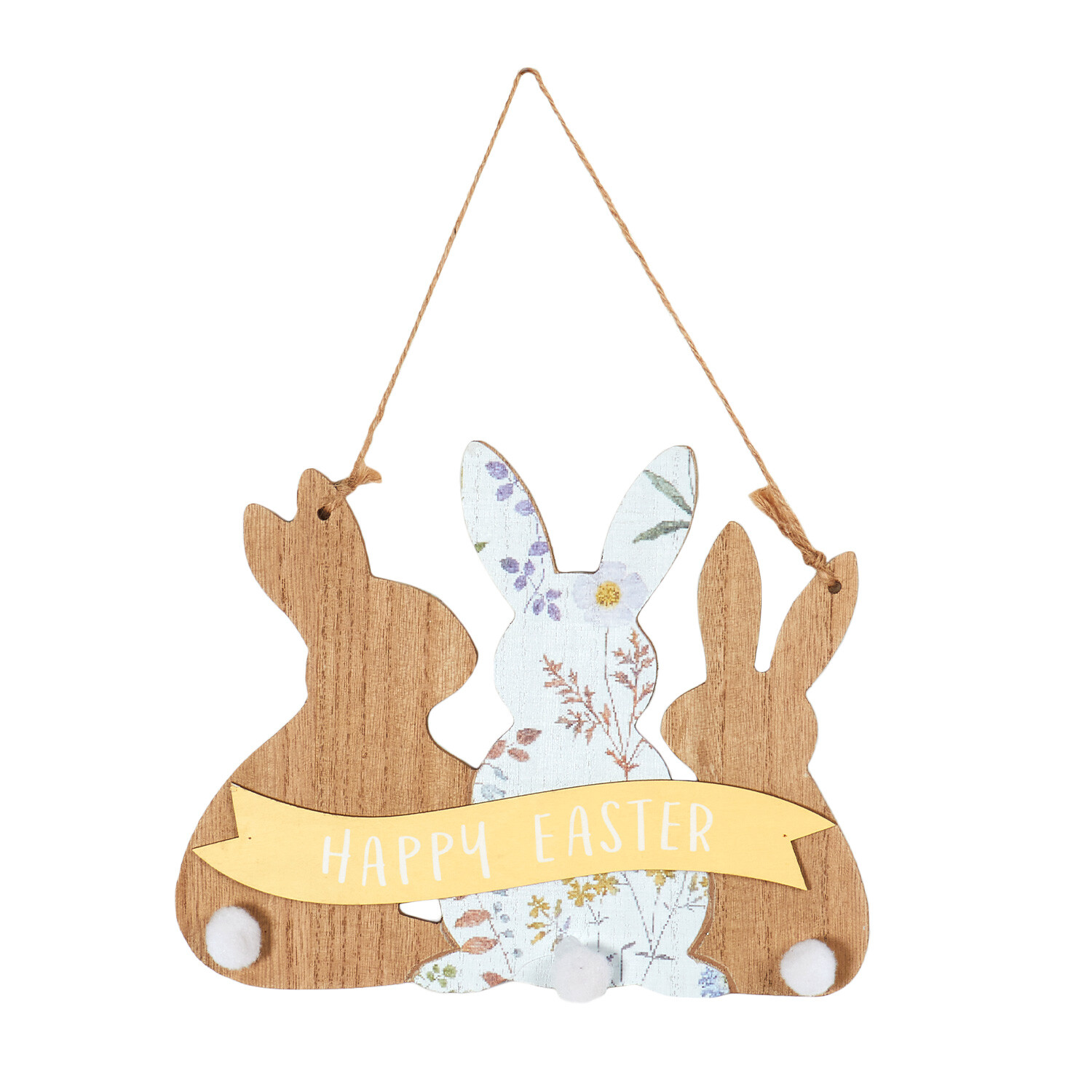 Happy Easter Hanging Sign - Natural Image 1