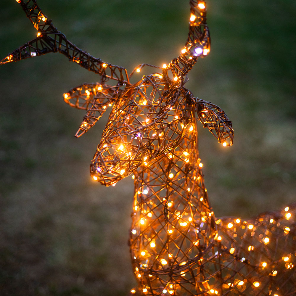 The Christmas Centre 330 LED Soft Acrylic Light-Up Stag Reindeer 4.5ft Image 3