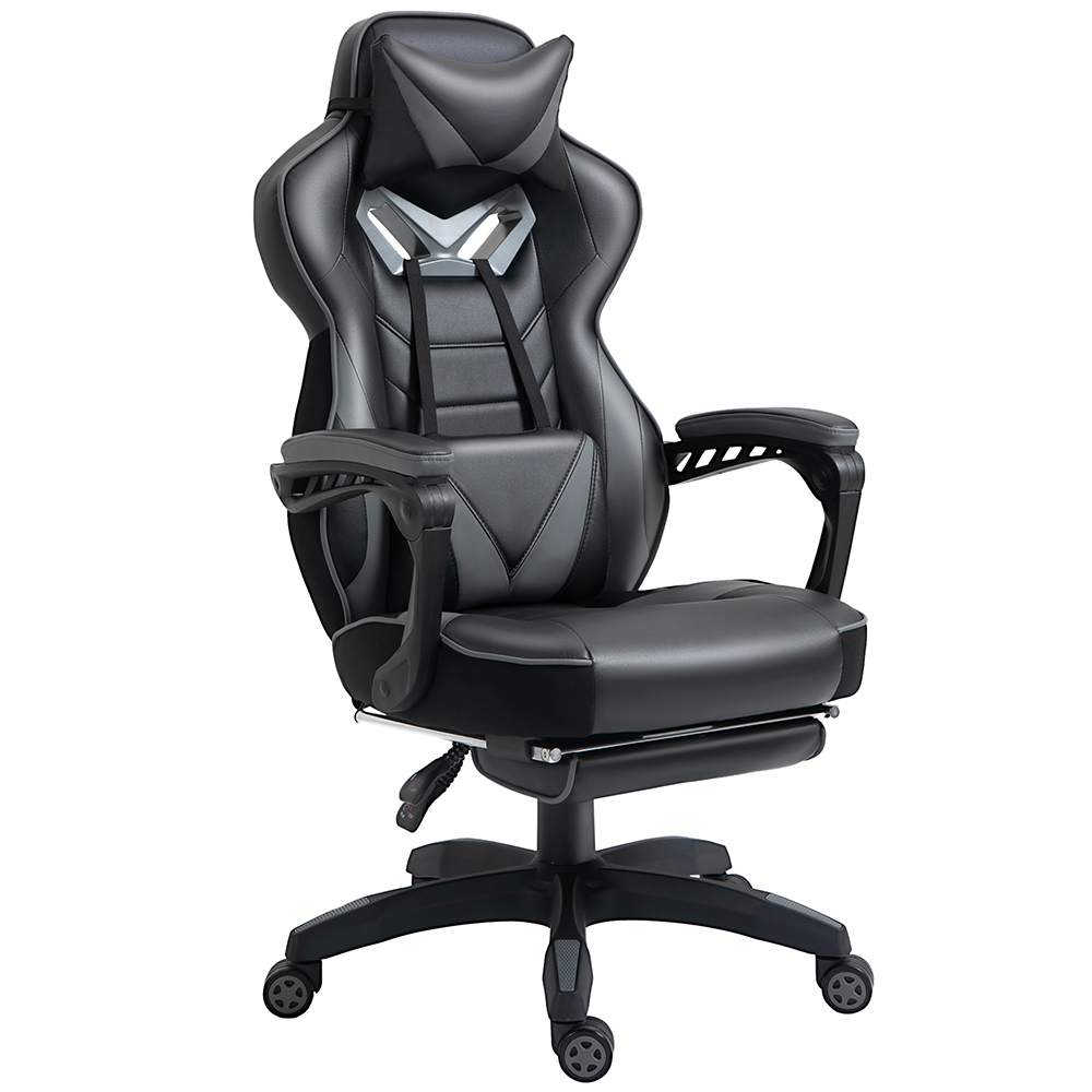 Portland Grey Racing Gaming Chair Image 2