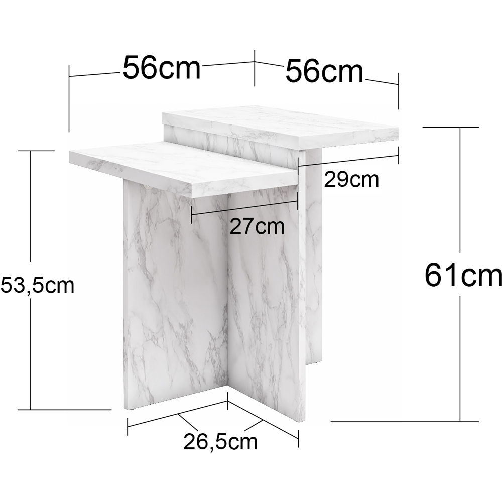 Dorel Home Brielle Black Faux Marble Accent Table Image 9