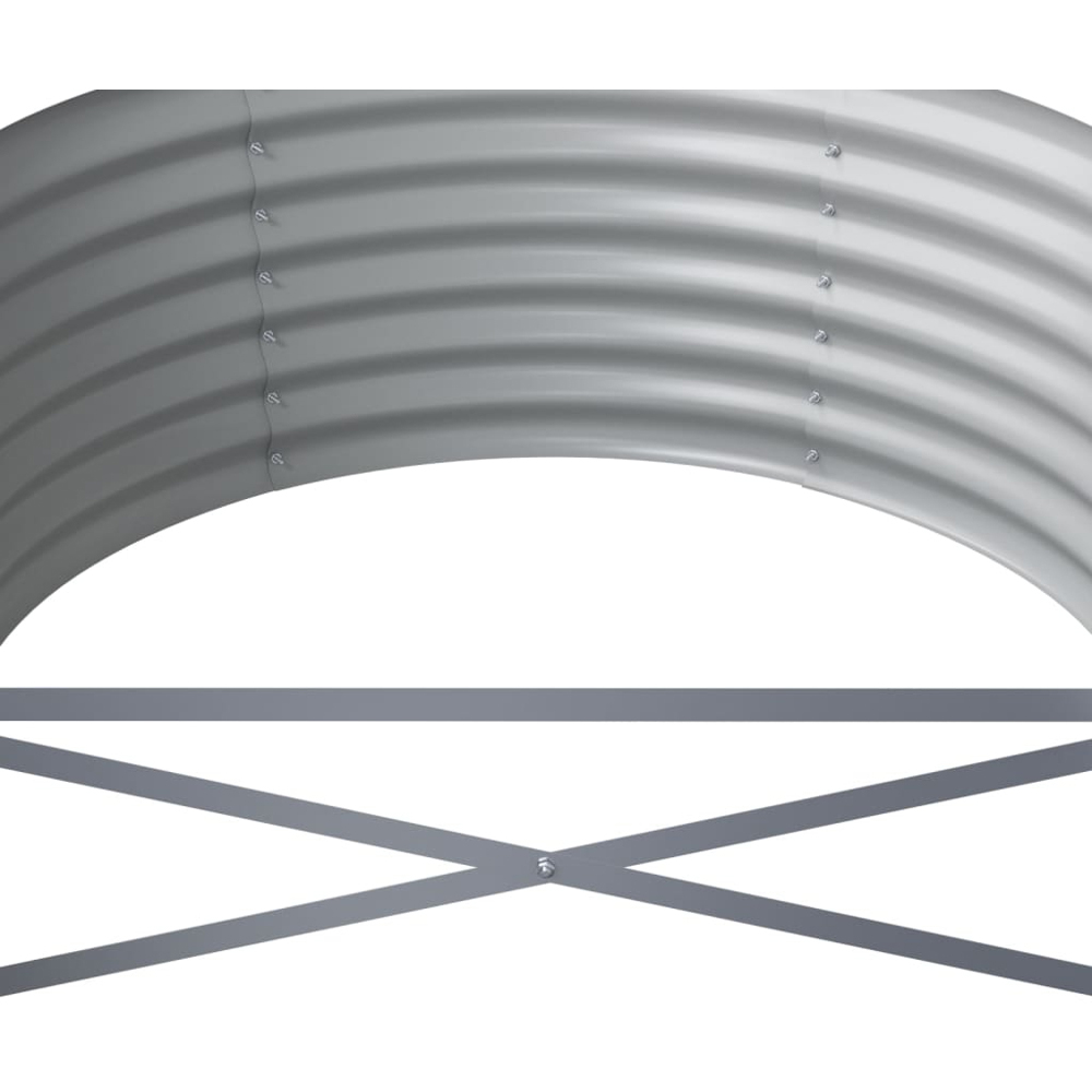 vidaXL Brown Galvanised Steel Raised Garden Bed 36 x 512 x 80cm Image 4