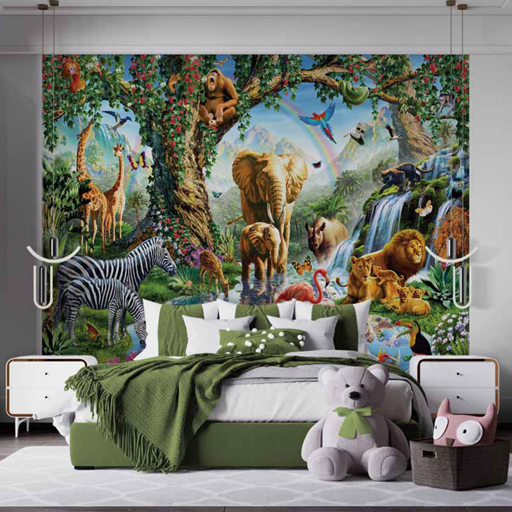 Walltastic Jungle Lake Wall Mural Image 1