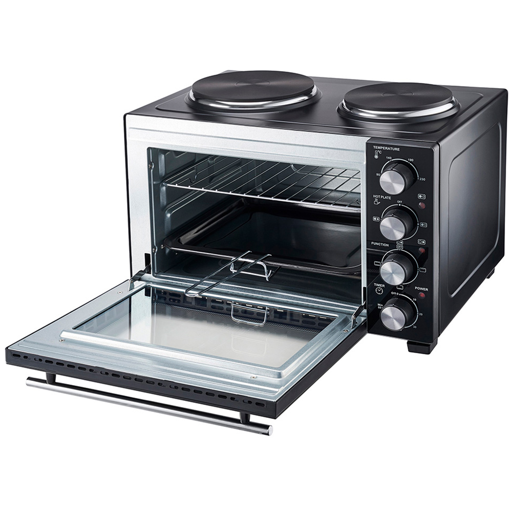 Cooks Professional K304 28L Mini Oven with 2 Hot Plates 3200W Image 4