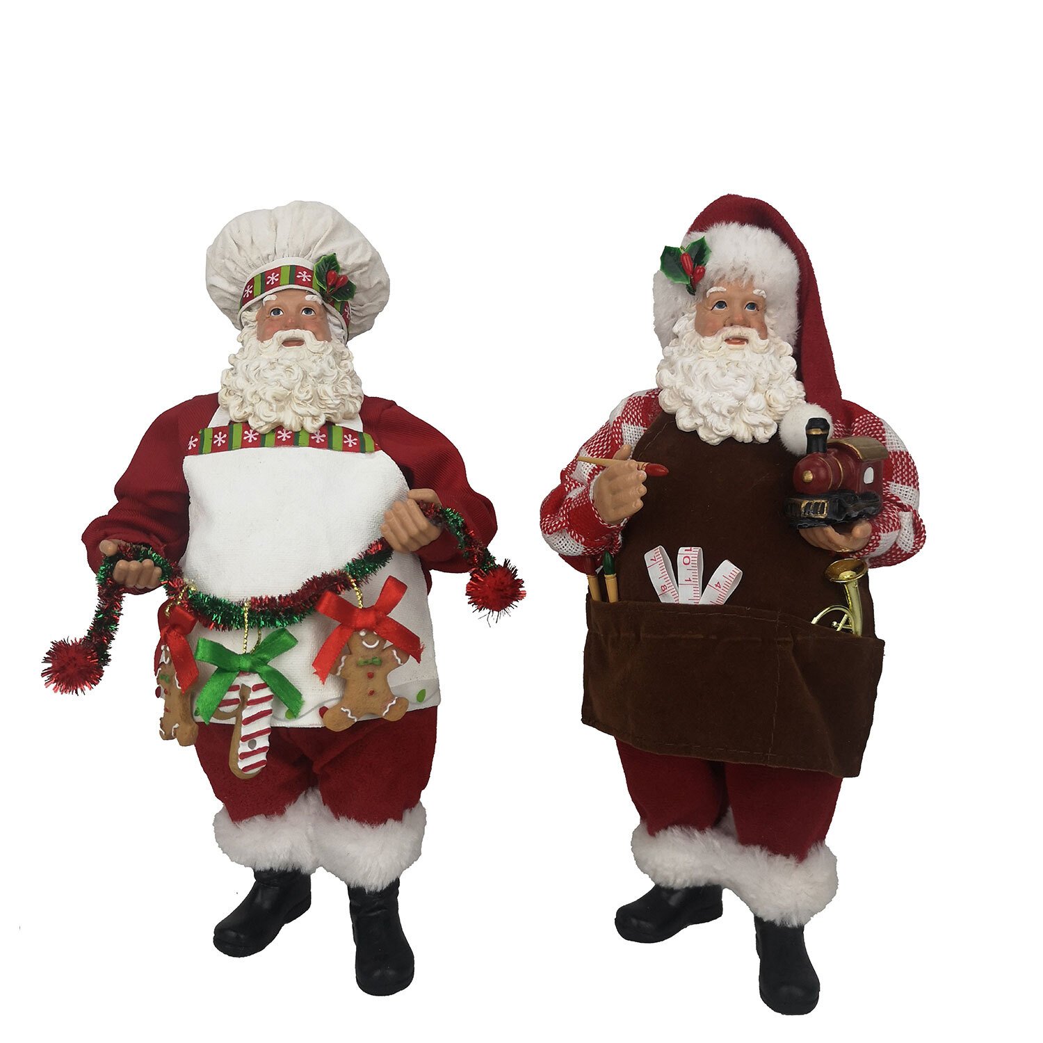 Whimsical Cheer Novelty Santa Chef or Painter Christmas Decoration Image