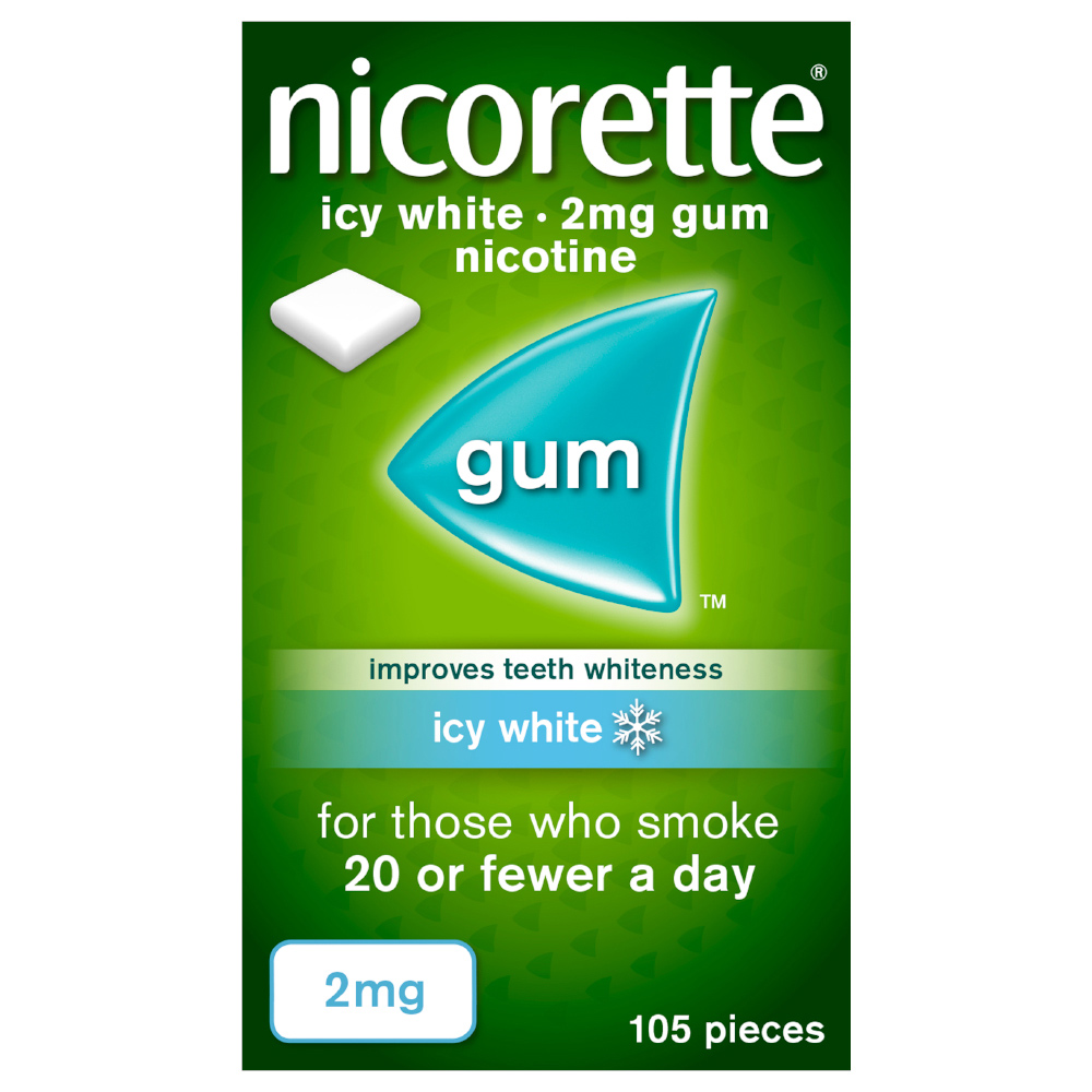 Nicorette Icy White Gum 2mg 105 Pieces Image 1