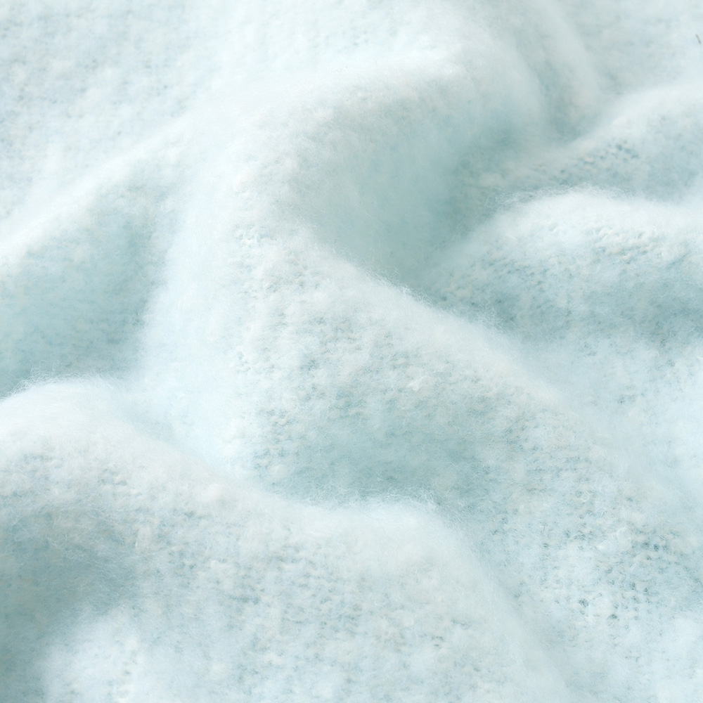Cloud Touch Aisling Faux Mohair Fringed Duck Egg Throw 127 x 170cm Image 4