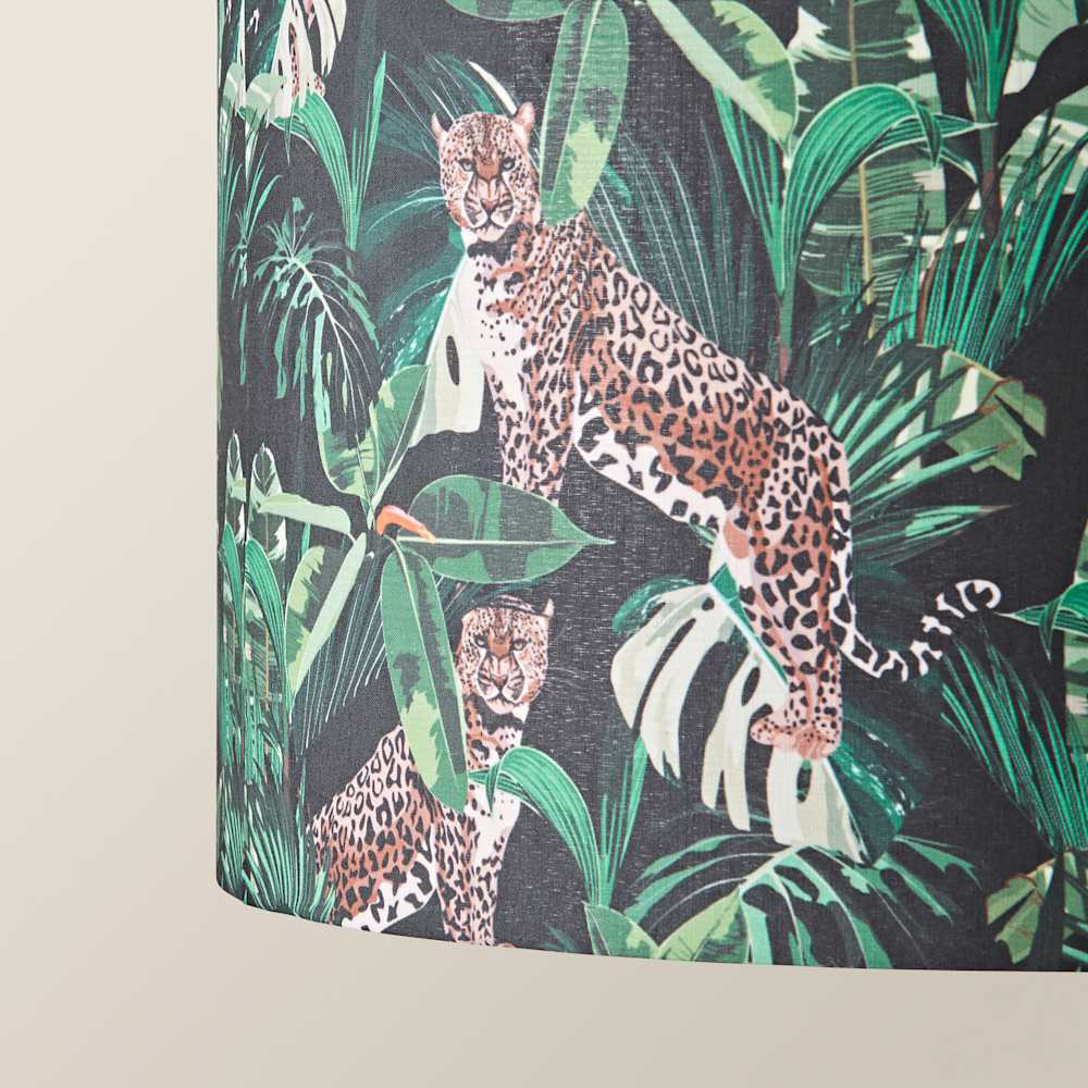 ValueLights Addalyn Green Jungle Animal Print Ceiling Lamp Shade Image 5