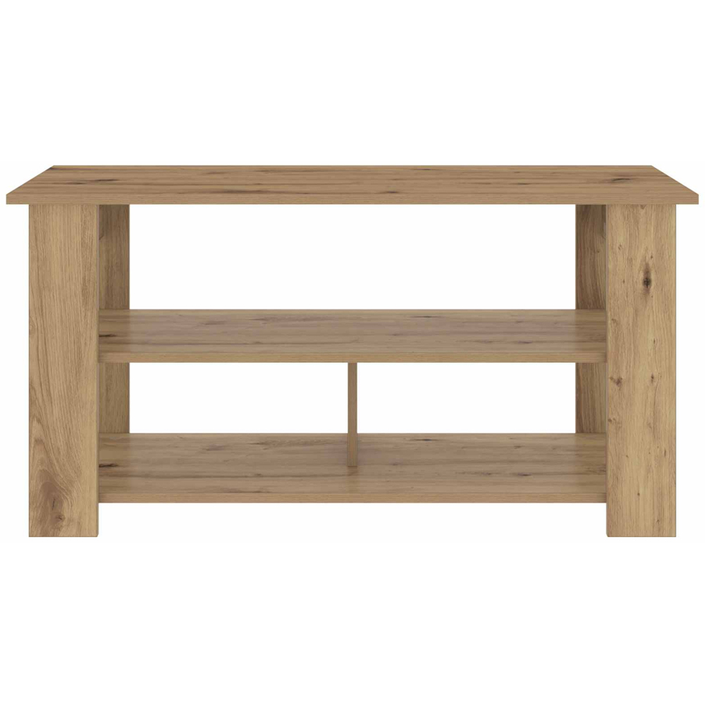 vidaXL 2 Shelf Artisan Oak Wide TV Stand Image 5