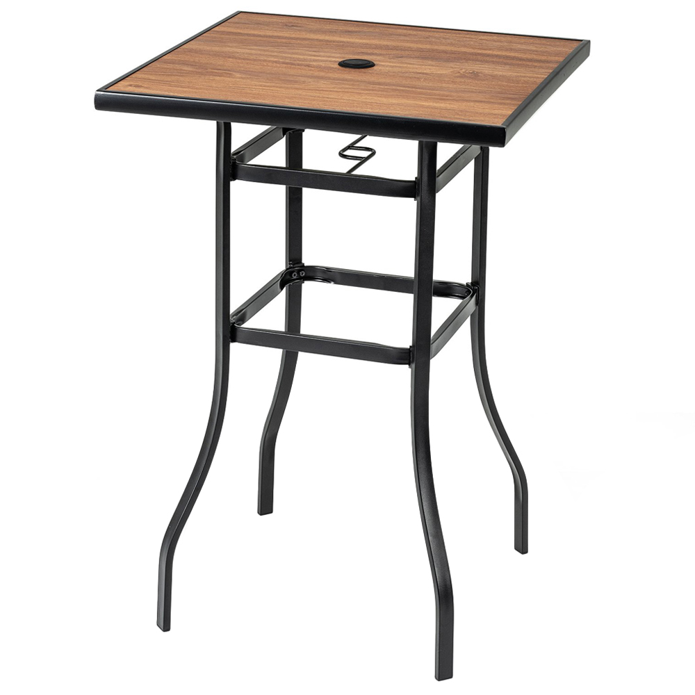 Costway Square Bar Height Poolside Table Image 2