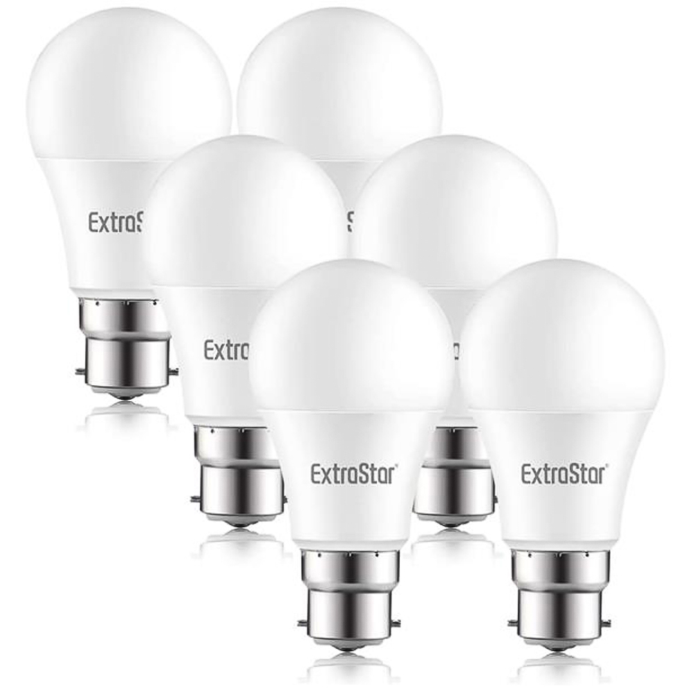 ExtraStar 6 Pack B22 Neutral White 10W LED Ball Light Bulb Image 1