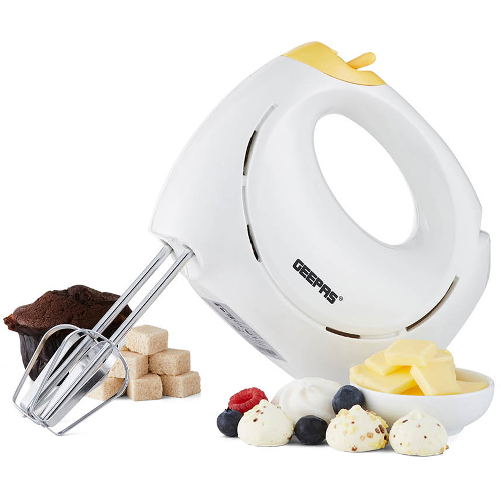Geepas GHM43012UK-WT White Hand Mixer 150W Image 3
