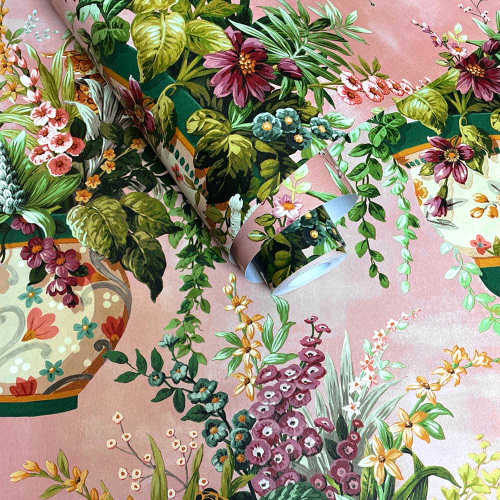 Holden Decor Floral Vase Pink Wallpaper Image 2