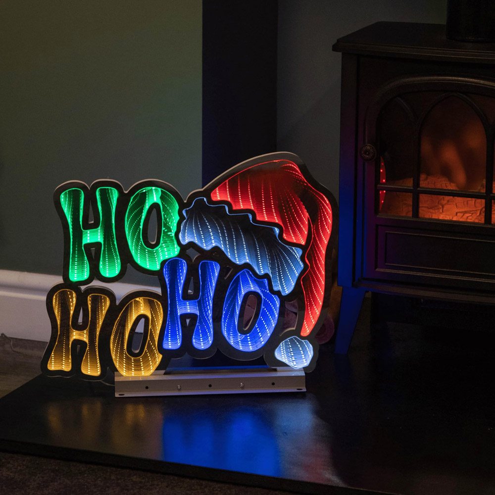 Samuel Alexander Ho Ho Ho Infinity Christmas Decoration on Metal Base 40cm Image 3