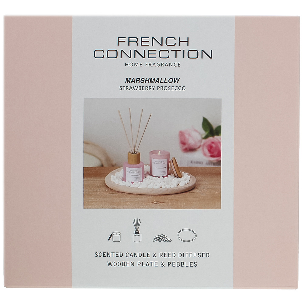French Connection Pastel Collection Marshmallow Diffuser and Scented Candle 2 Piece Gift Set  Image 3